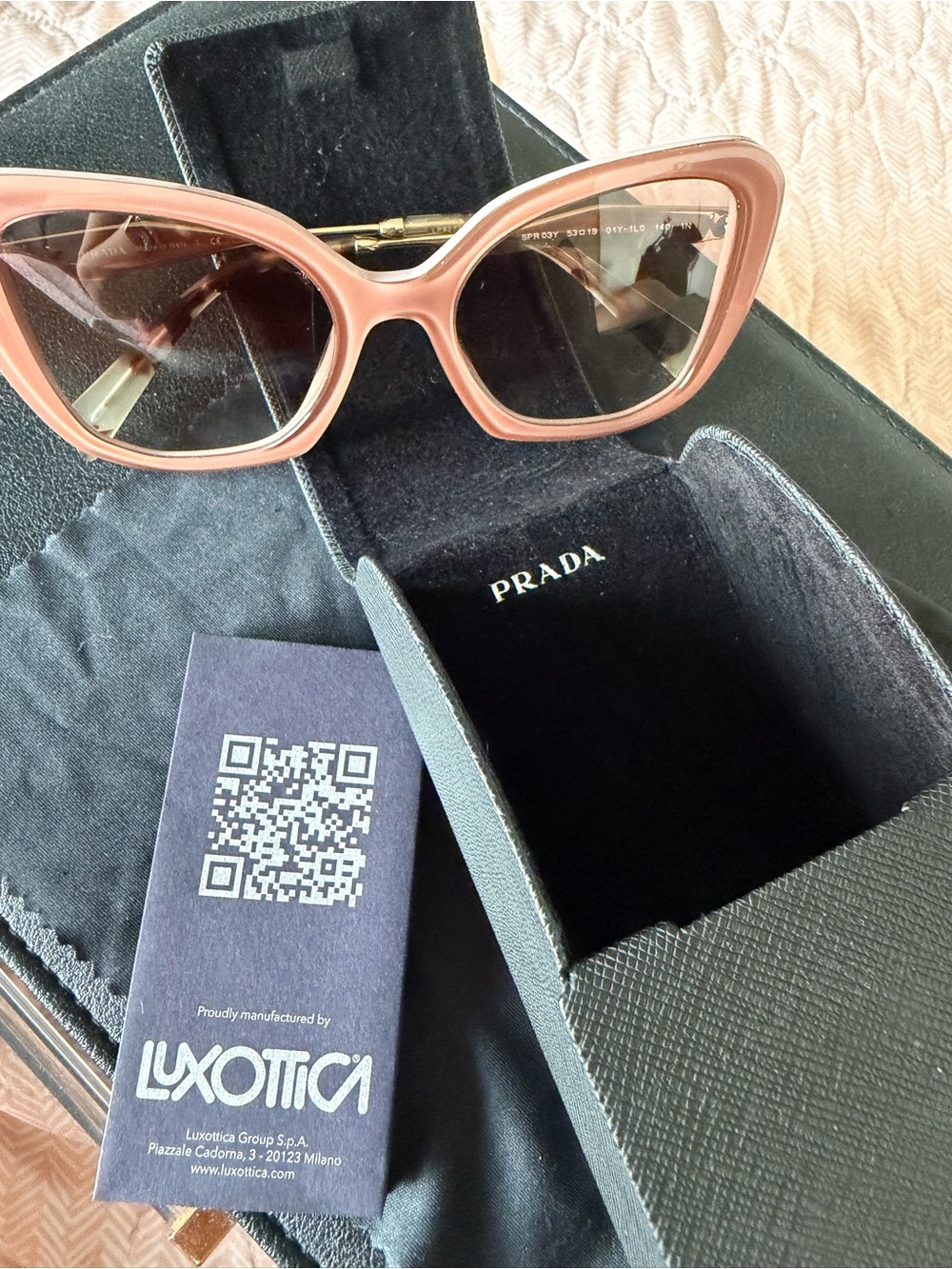 Prada Blush Cat-Eye Sunglasses with Tinted Lenses